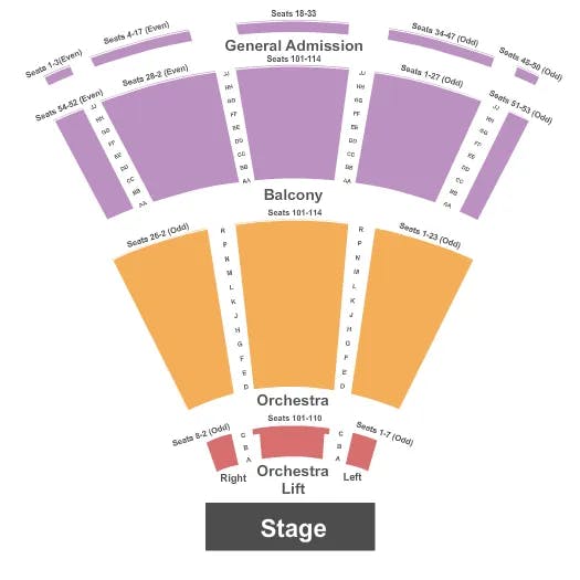  END STAGE Seating Map Seating Chart