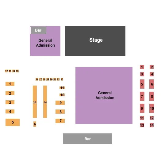  GA TABLES Seating Map Seating Chart