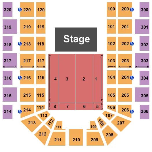  BRIT FLOYD Seating Map Seating Chart