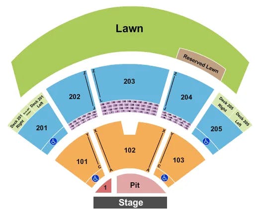  ENDSTAGE PARTIAL PIT 2 Seating Map Seating Chart