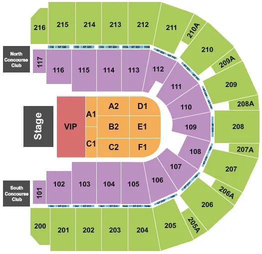  CODY JOHNSON Seating Map Seating Chart