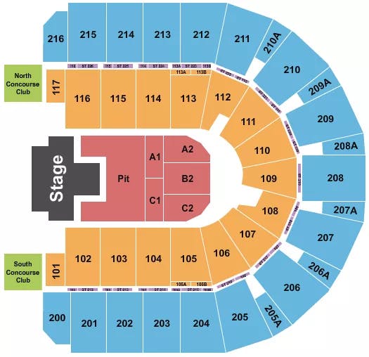  AVENGED SEVENFOLD Seating Map Seating Chart