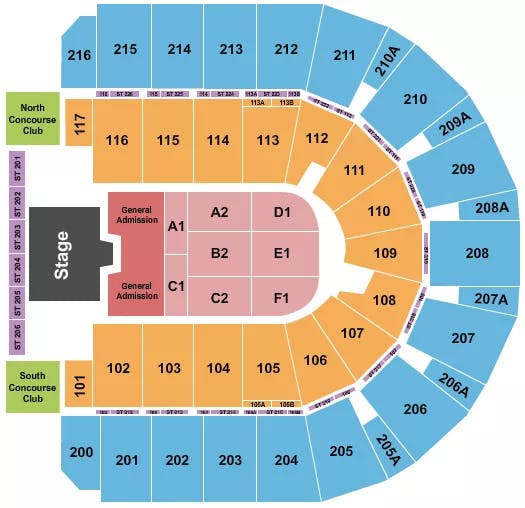  DIERKS BENTLEY Seating Map Seating Chart