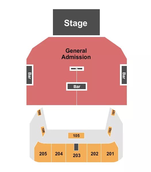  ENDSTAGE GA FLOOR Seating Map Seating Chart