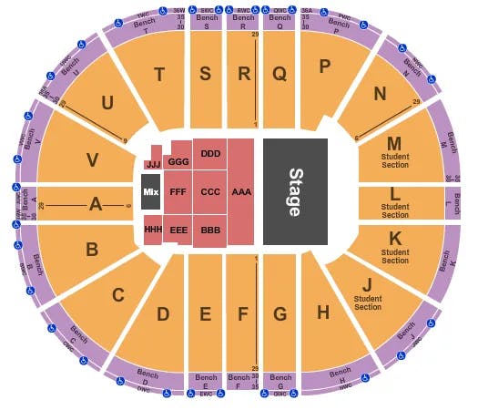  ENDSTAGE 4 Seating Map Seating Chart