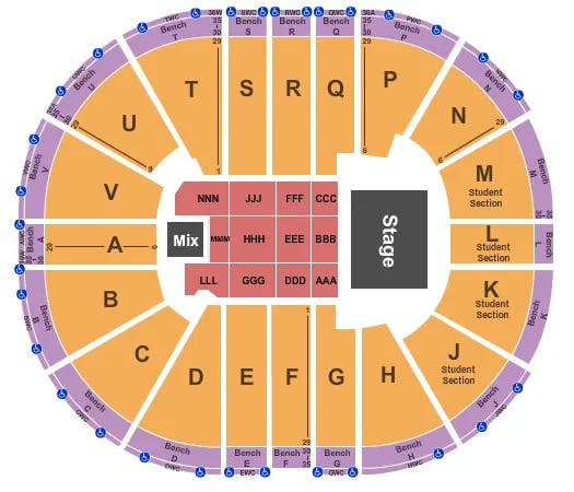  ENDSTAGE 5 Seating Map Seating Chart