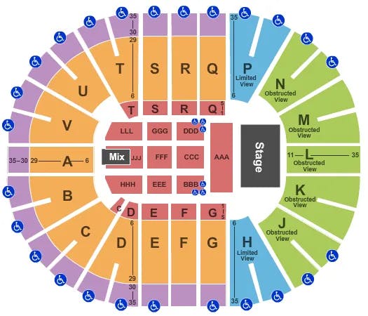  END STAGE Seating Map Seating Chart