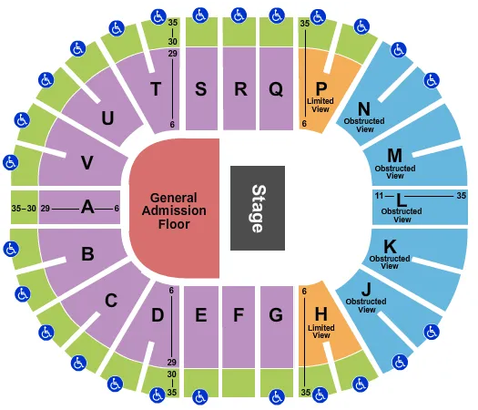  HALF HOUSE GA FLOOR Seating Map Seating Chart