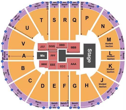  KIRK FRANKLIN Seating Map Seating Chart