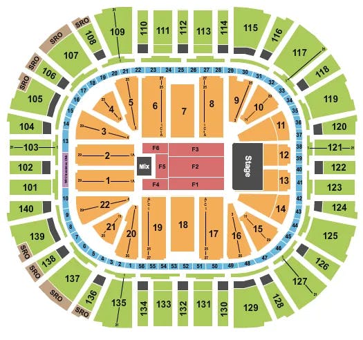  ANDREA BOCELLI Seating Map Seating Chart
