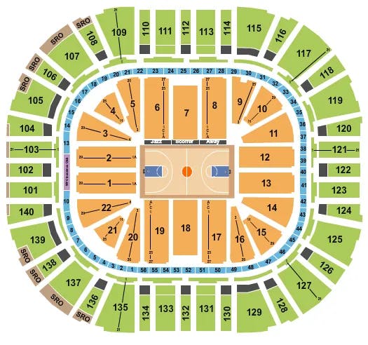  BASKETBALL GLOBETROTTERS Seating Map Seating Chart