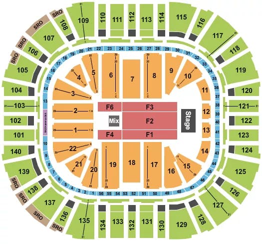  ENDSTAGE 3 Seating Map Seating Chart