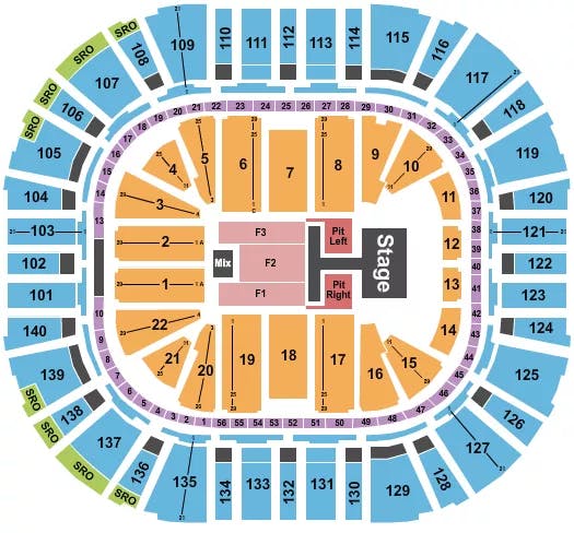  OLD DOMINION Seating Map Seating Chart