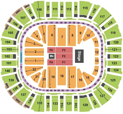  THE EAGLES Seating Map Seating Chart