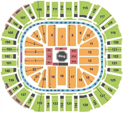  UFC 2 Seating Map Seating Chart