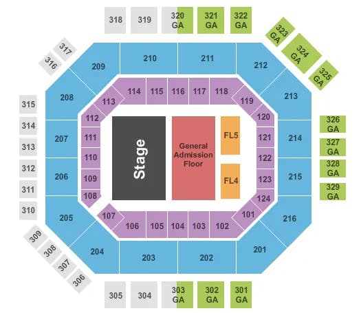  HOOTIE AND THE BLOWFISH Seating Map Seating Chart