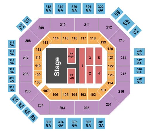  TOBY KEITH Seating Map Seating Chart