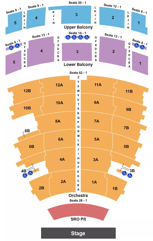 MARK C SMITH CONCERT HALL AT THE VON BRAUN CENTER ENDSTAGE GA PIT Seating Map Seating Chart