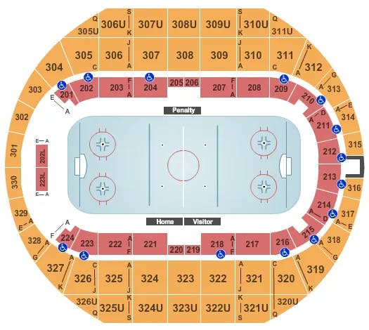  HOCKEY Seating Map Seating Chart