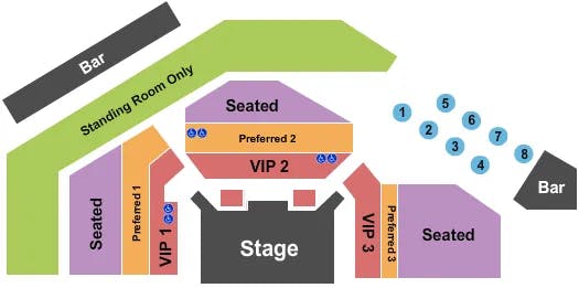 24 OXFORD AT VIRGIN HOTELS LAS VEGAS ENDSTAGE 2 Seating Map Seating Chart