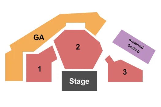 24 OXFORD AT VIRGIN HOTELS LAS VEGAS END STAGE Seating Map Seating Chart