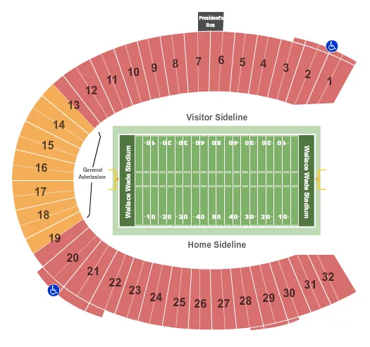  FOOTBALL Seating Map Seating Chart