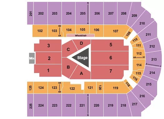  CENTER STAGE 2 Seating Map Seating Chart