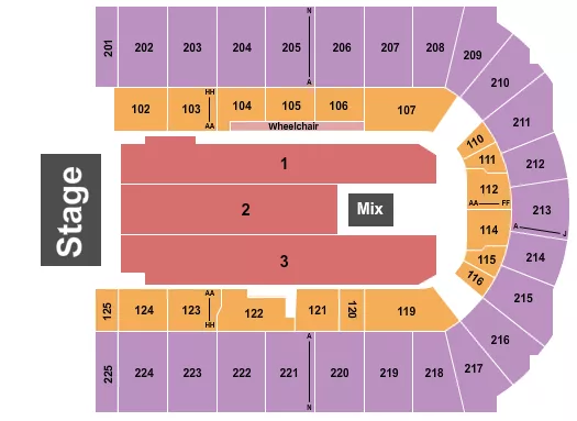  CONCERT Seating Map Seating Chart