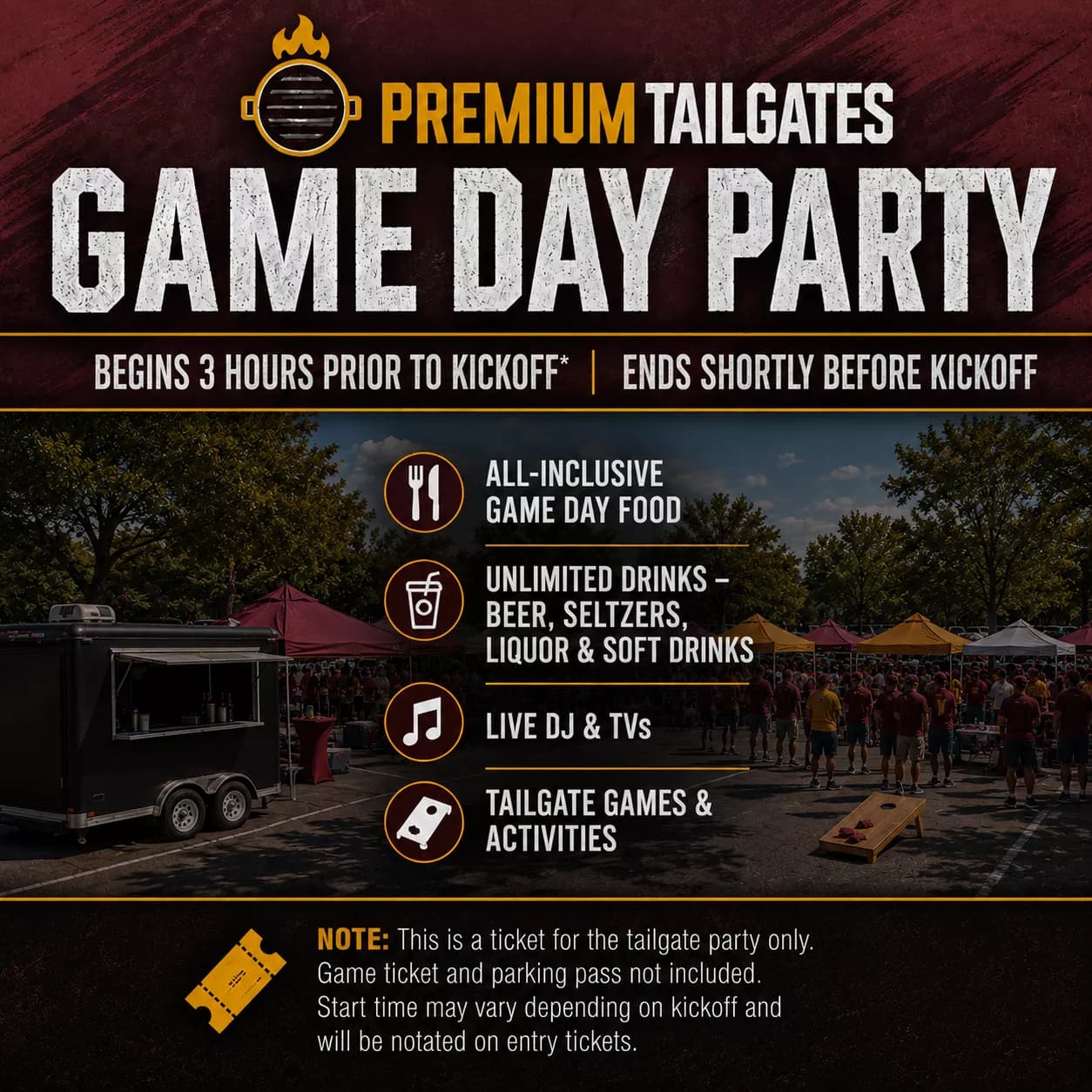 PREMIUM TAILGATE TENT LANDOVER PREMIUM TAILGATE Seating Map Seating Chart