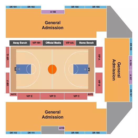  BASKETBALL 2 Seating Map Seating Chart