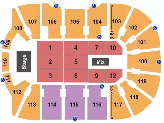  ENDSTAGE 2 Seating Map Seating Chart