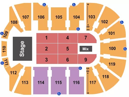  ENDSTAGE 3 Seating Map Seating Chart