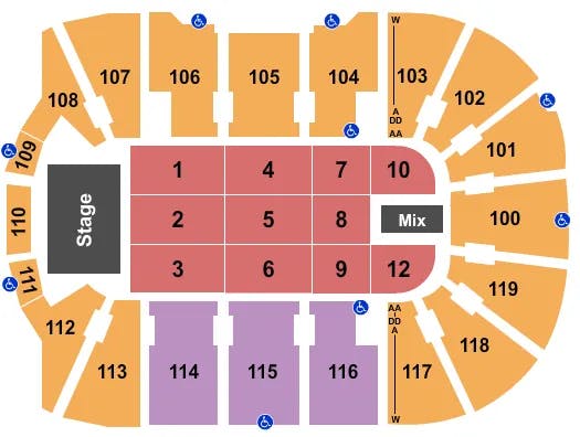  KATT WILLIAMS Seating Map Seating Chart