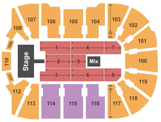  R KELLY Seating Map Seating Chart