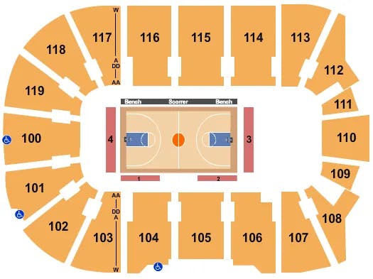  BASKETBALL 2 Seating Map Seating Chart