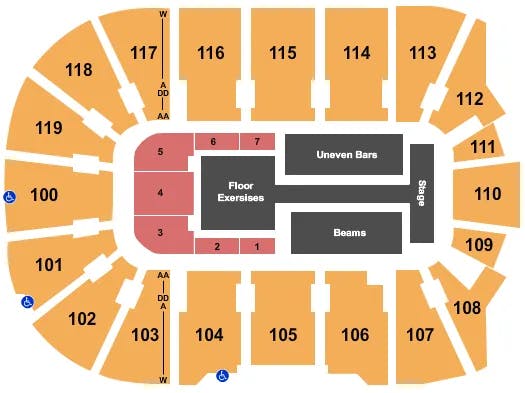  GOLD OVER AMERICA TOUR Seating Map Seating Chart