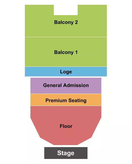  ENDSTAGE RSV FLOOR W PREMIER GA Seating Map Seating Chart