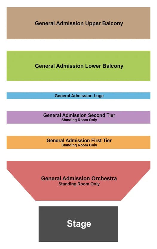  ENDSTAGE ALL GA Seating Map Seating Chart
