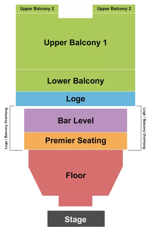  ENDSTAGE GA FLOOR W PREMIER BAR Seating Map Seating Chart