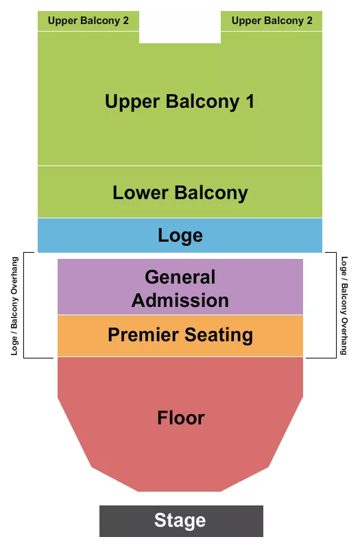  ENDSTAGE GOLD FLR GA Seating Map Seating Chart