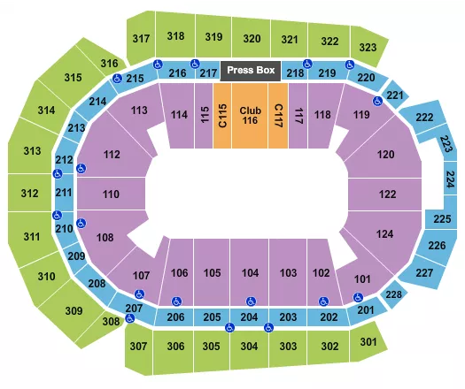 WELLS FARGO ARENA IA RODEO Seating Map Seating Chart