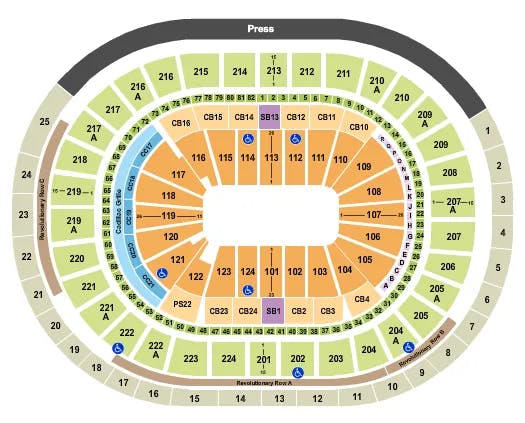 WELLS FARGO CENTER PA CIRCUS Seating Map Seating Chart