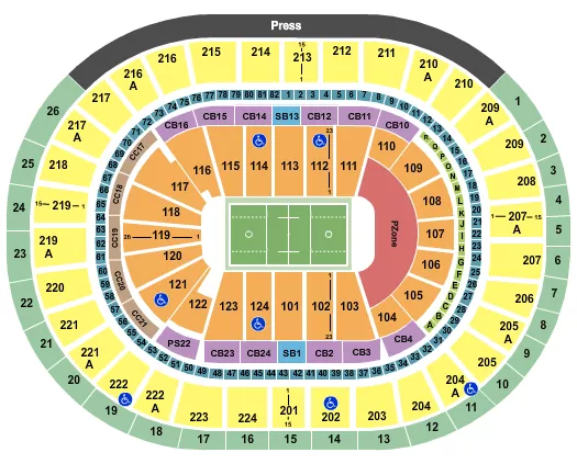 WELLS FARGO CENTER PA LACROSSE 1 Seating Map Seating Chart