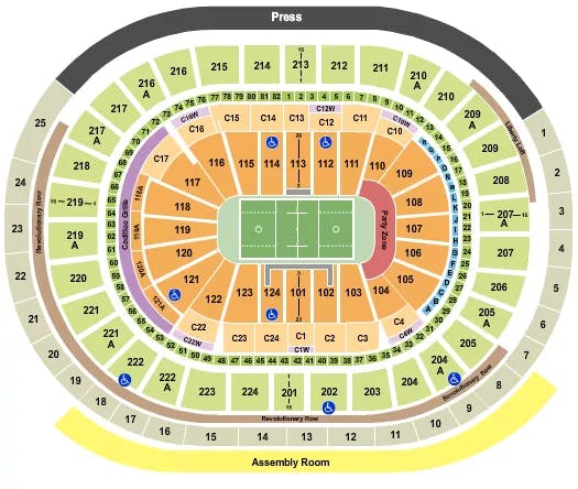 WELLS FARGO CENTER PA LACROSSE 2 Seating Map Seating Chart