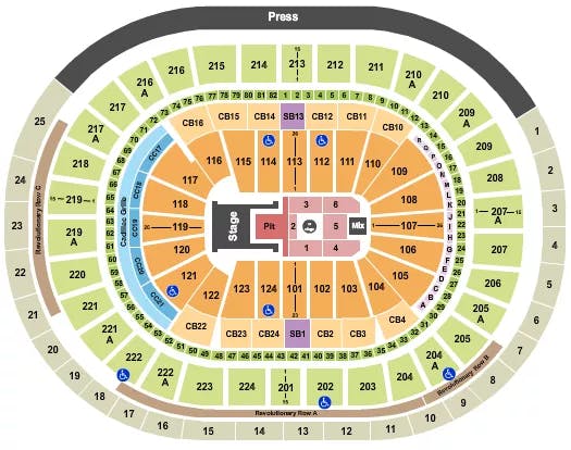 WELLS FARGO CENTER PA LIL BABY Seating Map Seating Chart