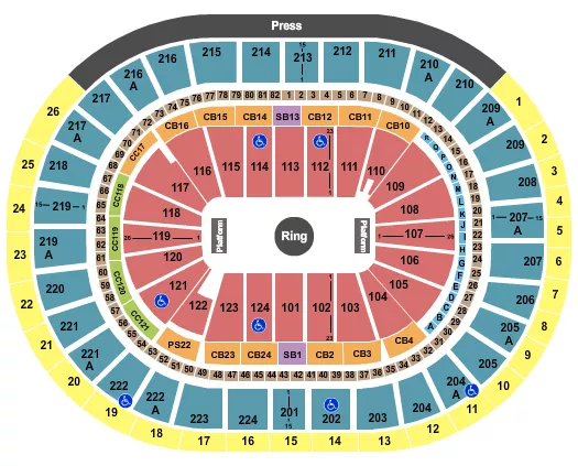 WELLS FARGO CENTER PA RINGLING BROS Seating Map Seating Chart
