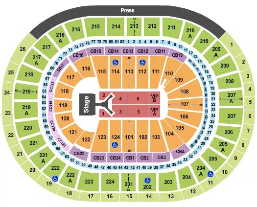 WELLS FARGO CENTER PA JONAS BROTHERS Seating Map Seating Chart