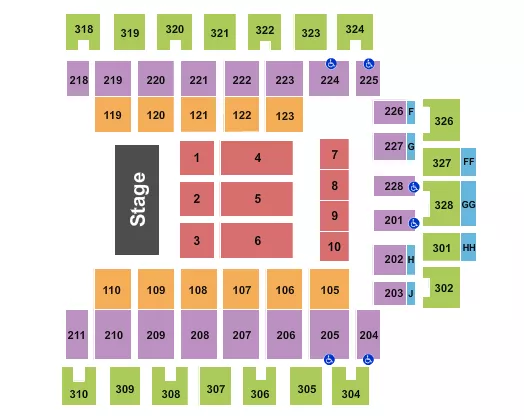  GODSMACK Seating Map Seating Chart