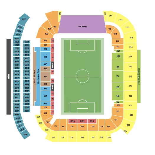  SOCCER Seating Map Seating Chart