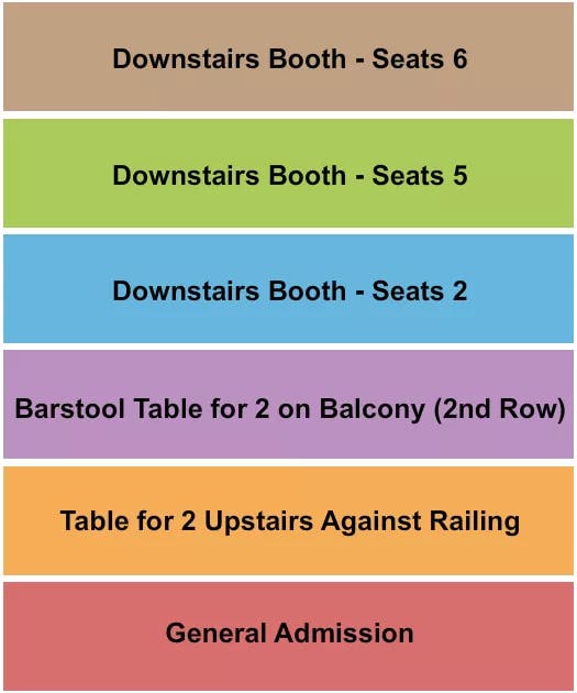  GA BOOTH BARSTOOL 5 Seating Map Seating Chart